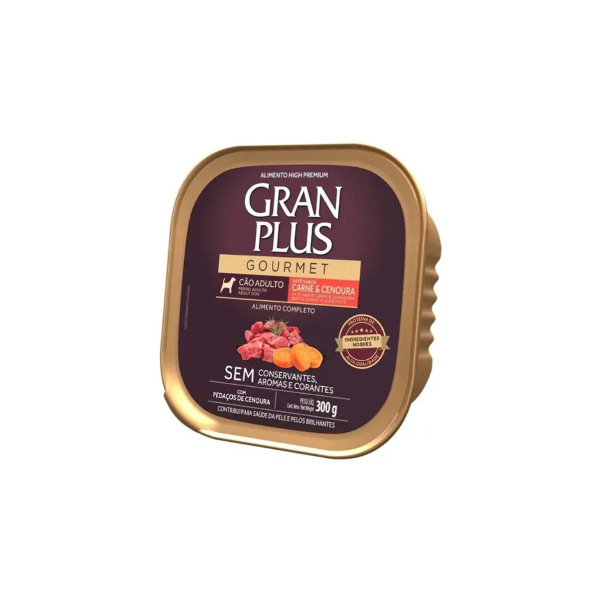 PATE GRAN PLUS ADULTO CARNE Y ZANAHORIA 300G