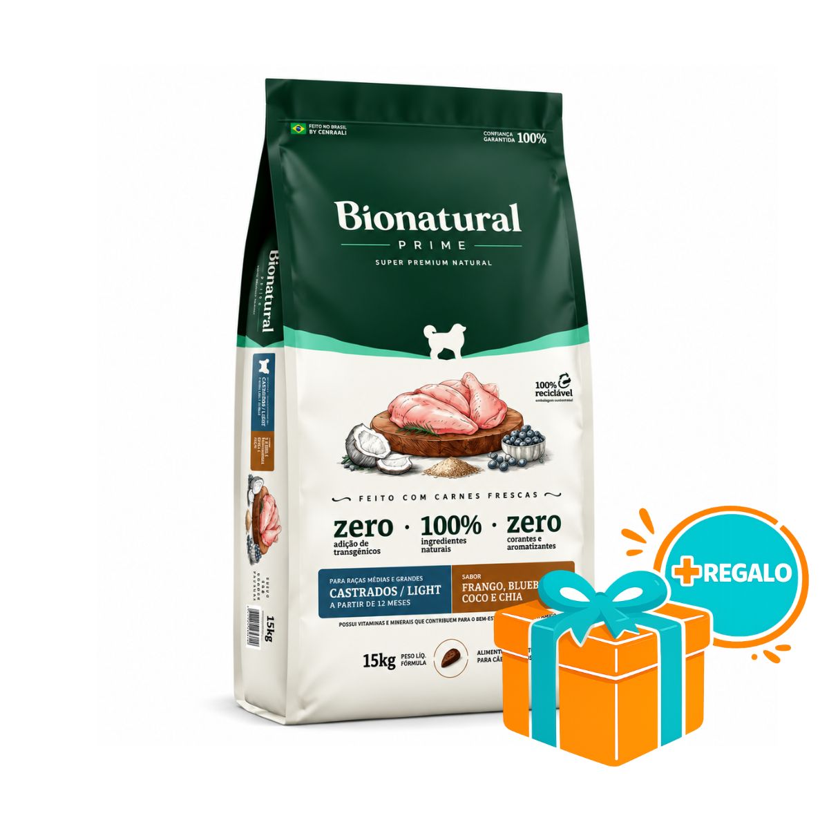 Bionatural Light Castrado Raza Mediana Y Grande 15kg
