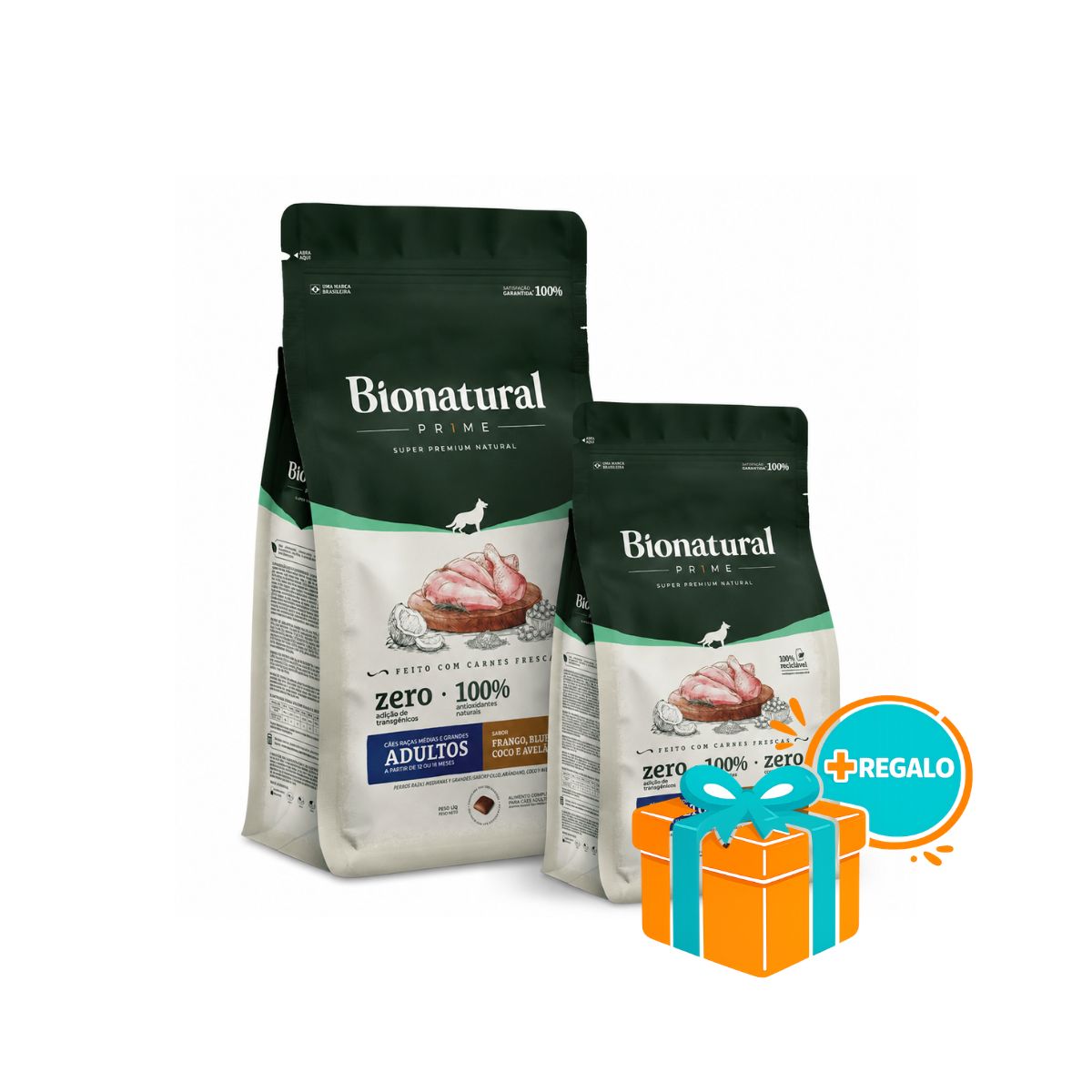 Bionatural Prime Perro Adulto Mediano y Grande 17,5 Kg (15 + 2,5)