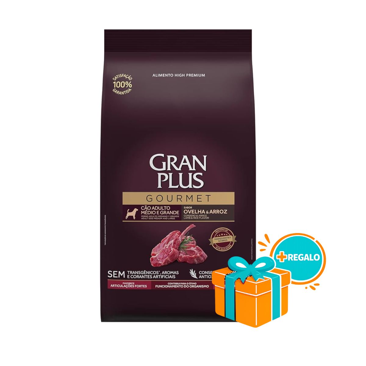 GRAN PLUS GOURMET ADULTO RAZA MED/GRAN CORDERO Y ARROZ 15kg