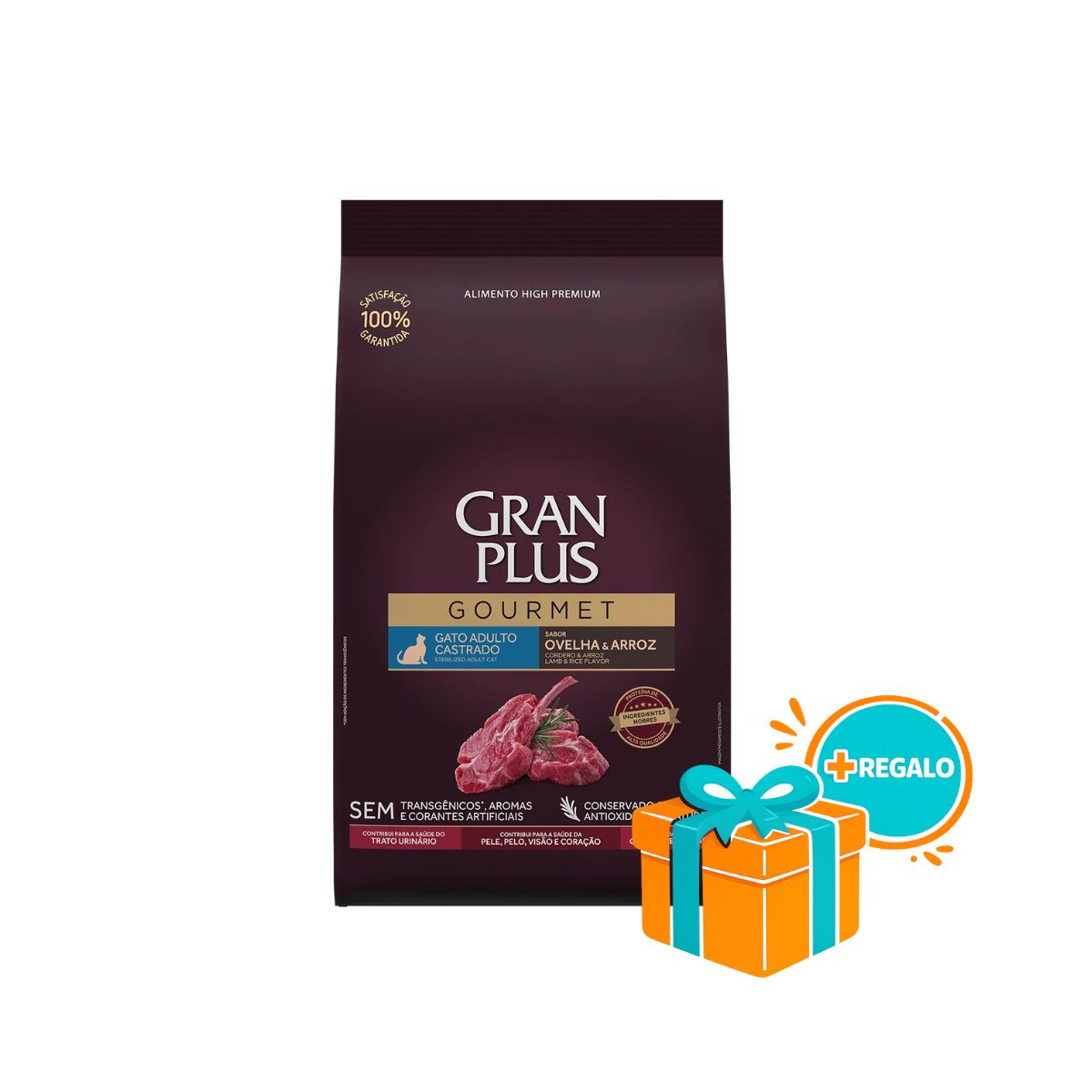 Gran Plus Gourmet High Premium Gato Castrado Cordero 10Kg