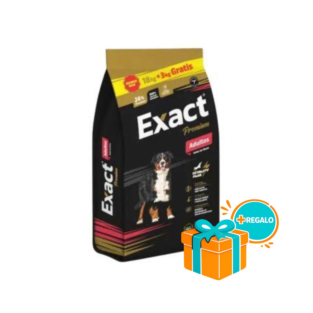EXACT PREMIUM PERROS ADULTOS TODAS LAS RAZAS 18 KG + 3 KG