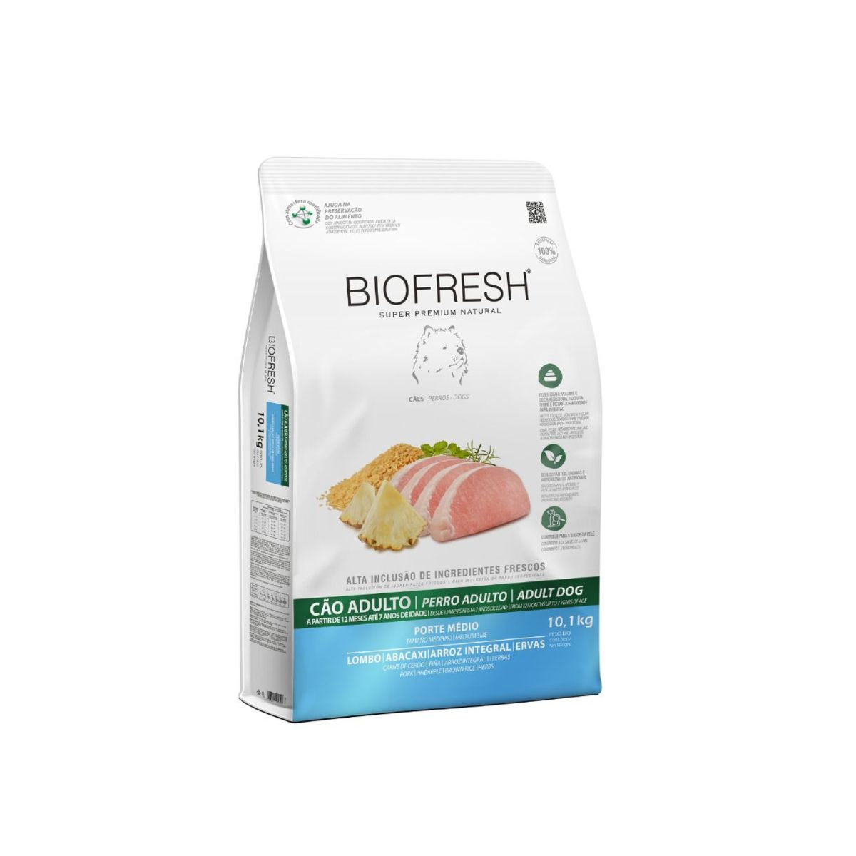 BIOFRESH ADULTO RAZAS MEDIAS 10,1KG CERDO Y ANANÁ