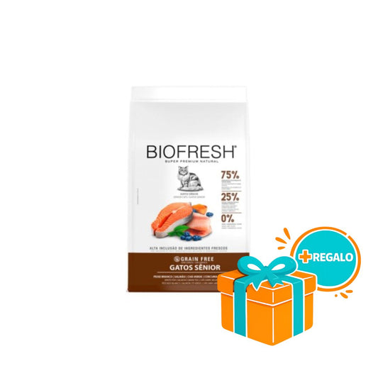 BIOFRESH Gato Senior 1.5 Kg Pescado Blanco Y Salmon +REGALO