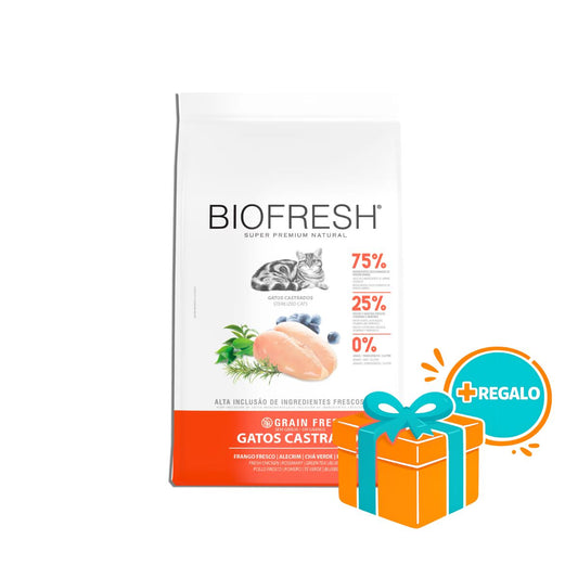 BIOFRESH Gato Castrado 1,5Kg Pollo + REGALO