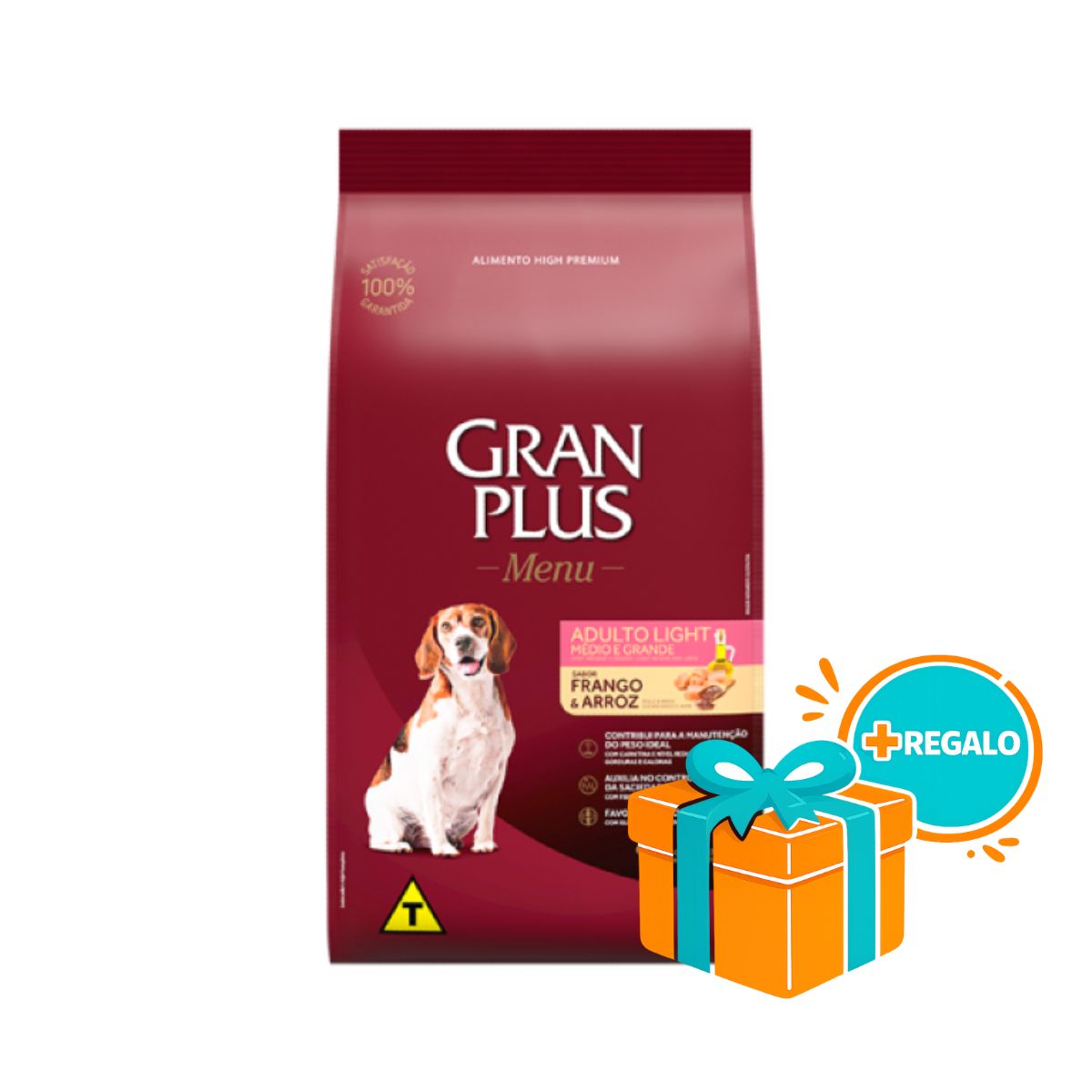 GRAN PLUS DOG ADULTO LIGHT MED/GDE 15KG (POLLO Y ARROZ)