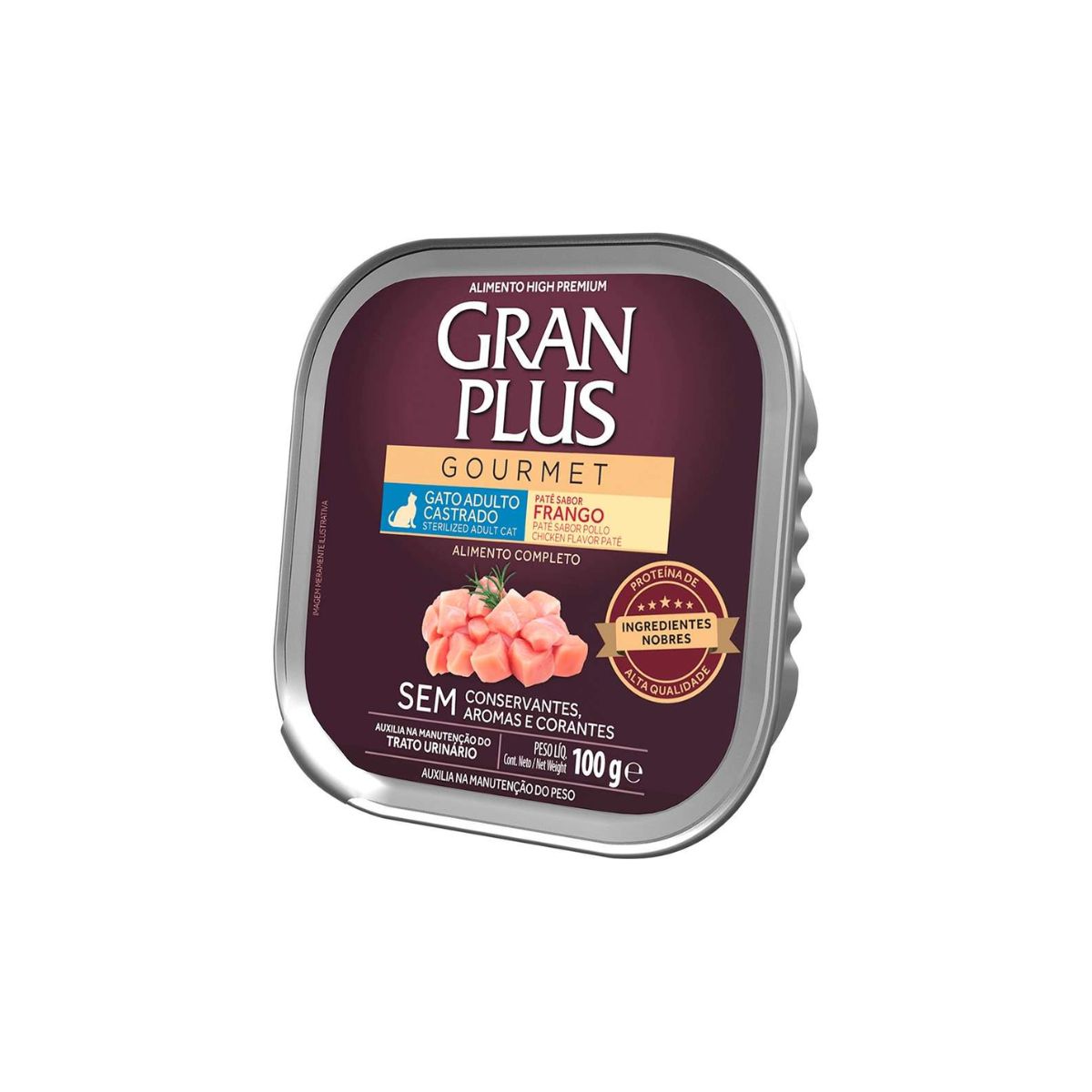 PATE GRAN PLUS GATO CASTRADO POLLO 100GRS