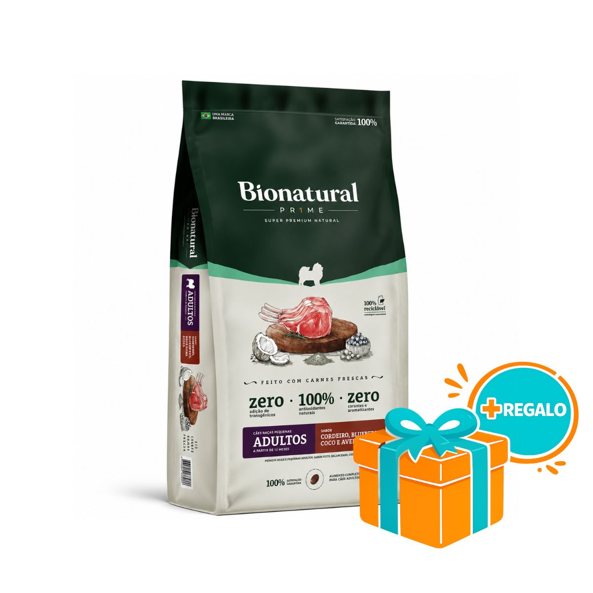 Alimento Bionatural prime adulto razas pequeñas cordero 10kg