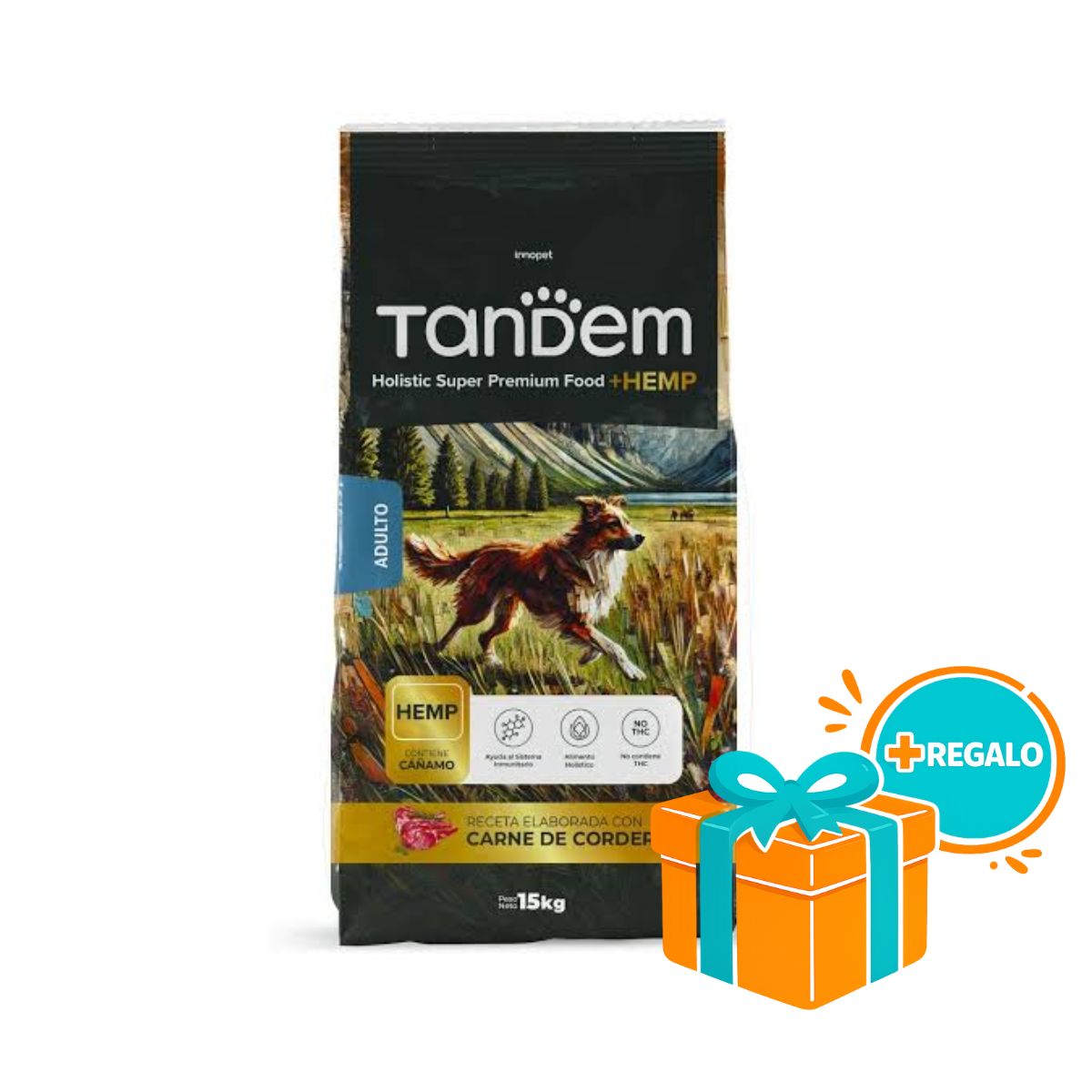 Tandem Perro Adulto Raza Media CORDERO 15Kg +REGALO