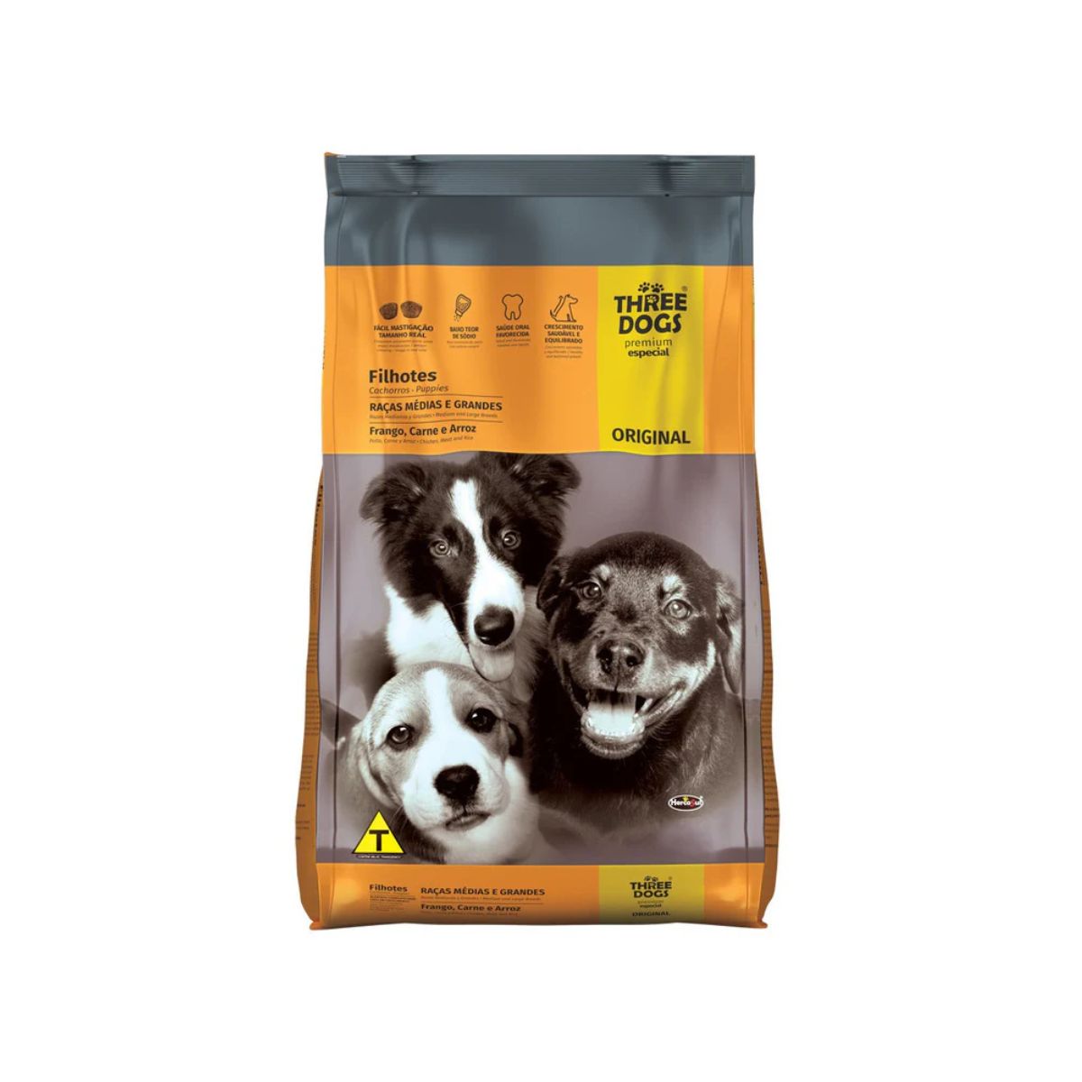 Alimento THREE DOGS Familia Original Perro Cachorros Razas Medias 15 kg