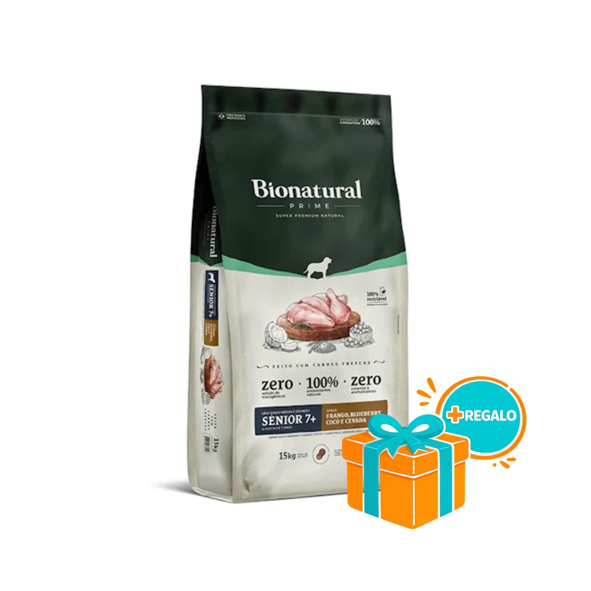 Bionatural Prime Perro Senior Raza Mediana Y Grande 15 Kg